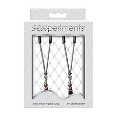 Vårtklämmor Ruby Black Sexperiments SS510-82