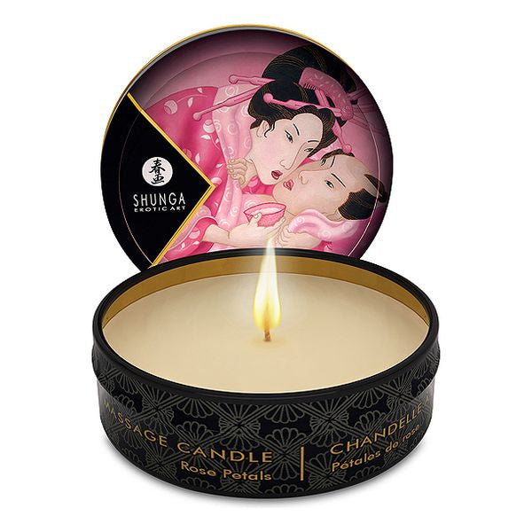 Massageljus med rosenbladsarom 30 ml Shunga 9046008