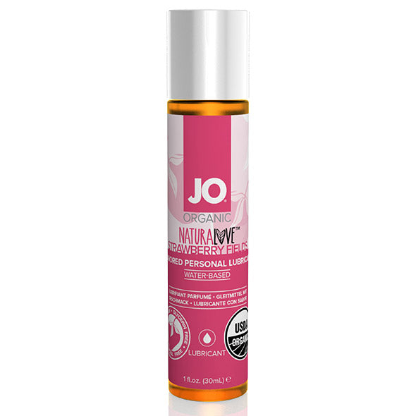 Ekologisk glidmedel NaturaLove med jordgubbsarom 30 ml System Jo 251673