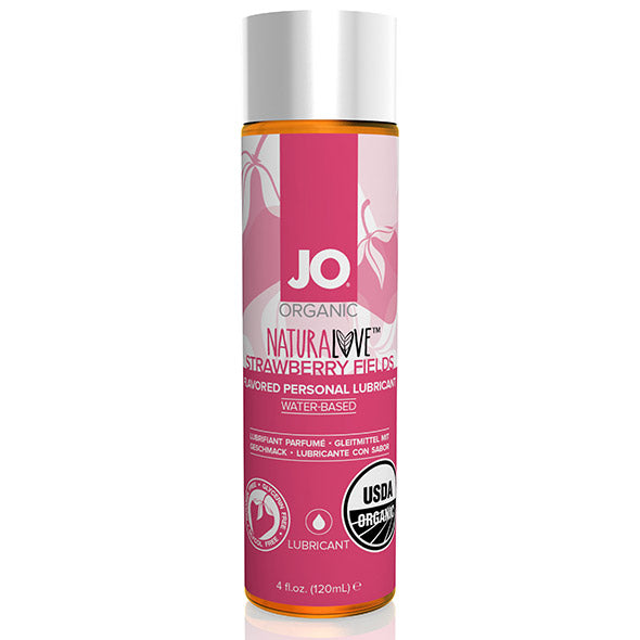Ekologisk glidmedel NaturaLove med jordgubbsarom 120 ml System Jo 251674
