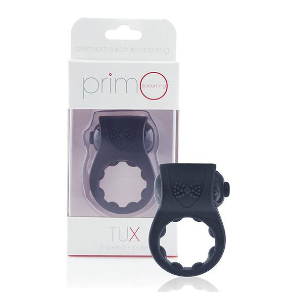 Ringvibrator PrimO Line Tux, svart The Screaming O SCPRM-TUXBL