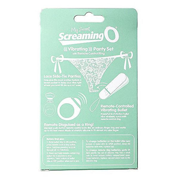 Vibratortrosa med fjärrkontroll Panty Vibe, vita The Screaming O SCPNTY-W-110