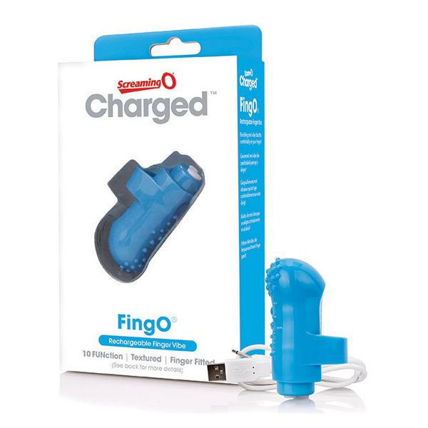 Charged FingO Fingervibrator Blå The Screaming O 12464