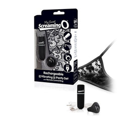 Uppladdningsbar fjärrstyrd vibrator Panty Vibe, svart The Screaming O 12785