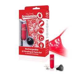 Uppladdningsbar fjärrstyrd vibrator Panty Vibe, röd The Screaming O 12792