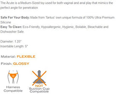 Dildo Acute, midnattslila Tantus D1960