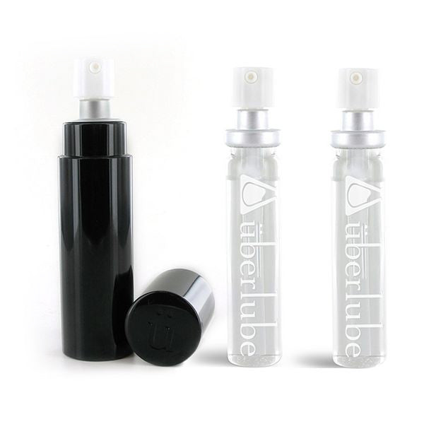 Silikonbaserat Glidmedel Good-To-Go Svart och Påfyllning (3 pcs) Uberlube 3138