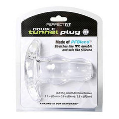 Medelstor dubbel anuspropp Double Tunnel, blank Perfect Fit 726300