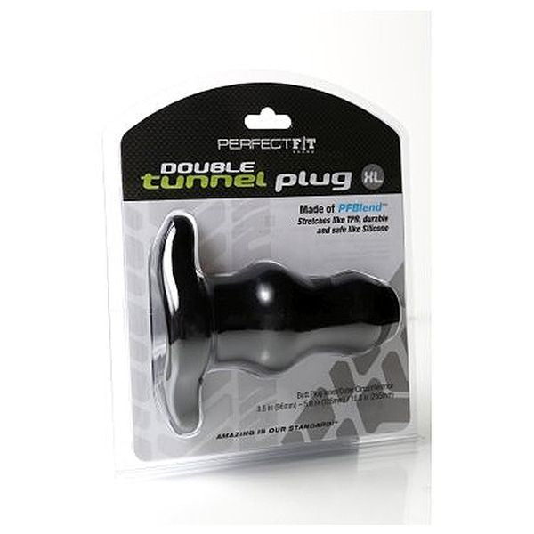 Extra stor dubbel anuspropp Double Tunnel, svart Perfect Fit 726321