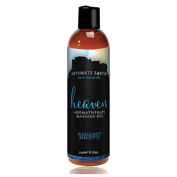 Massageolja Heaven med hasselnötsarom 240 ml Intimate Earth 6219