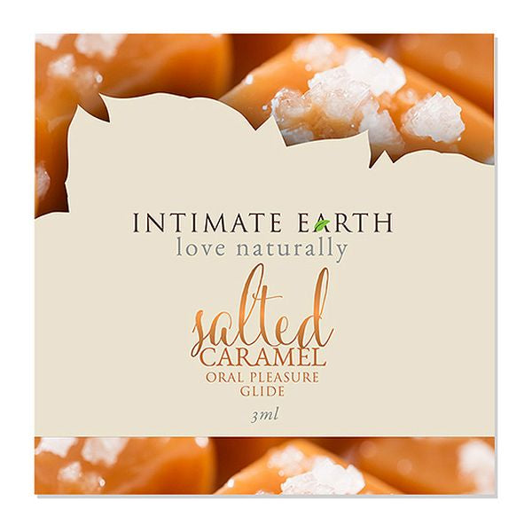 Glidmedelsfolie Oral Pleasure Glide med saltad karamell-smak 3 ml Intimate Earth 6547