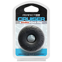 Penisring SilaSkin Cruiser, svart (6,4 cm) Perfect Fit 5847