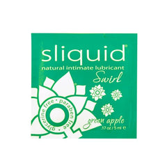 Glidmedelskudde Naturals Swirl med grönäppelsmak 5 ml Sliquid 173