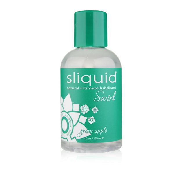 Glidmedel Naturals Swirl med grönäppelsmak 125 ml Sliquid 9176