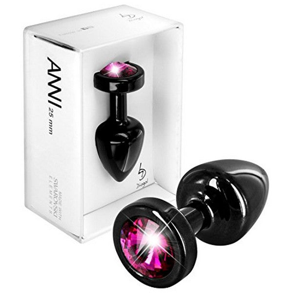 Anni Analplugg Rund Svart & Rosa 25 mm Diogol 72578