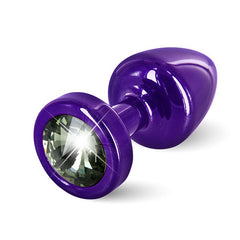 Anni Analplugg Rund Lila & Svart 25 mm Diogol 72622