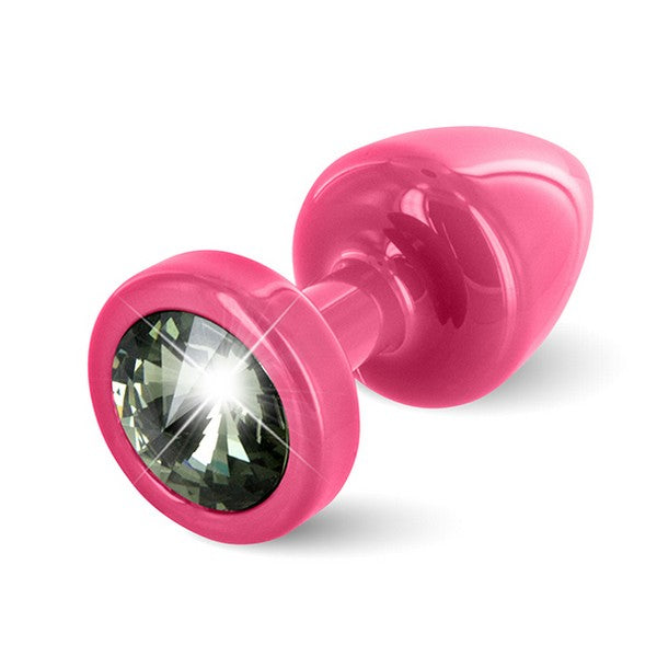 Anni Analplugg Rund Rosa & Svart 25 mm Diogol 72653