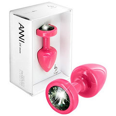 Anni Analplugg Rund Rosa & Svart 25 mm Diogol 72653