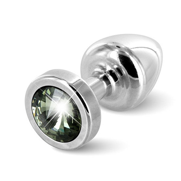Anni Analplugg Rund Silver & Svart 25 mm Diogol 72684