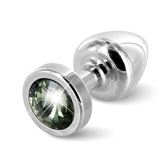 Anni Analplugg Rund Silver & Svart 25 mm Diogol 72684