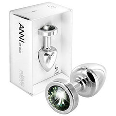 Anni Analplugg Rund Silver & Svart 25 mm Diogol 72684