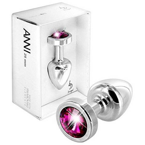 Anni Analplugg Rund Silver & Rosa 25 mm Diogol 72691