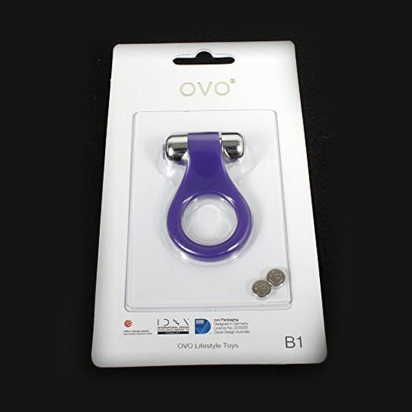 B1 Vibrerande Penisring Lila Krom OVO 98966