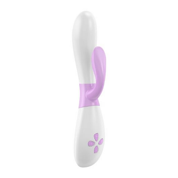 K2 Kaninvibrator Rosa Vit OVO 99673
