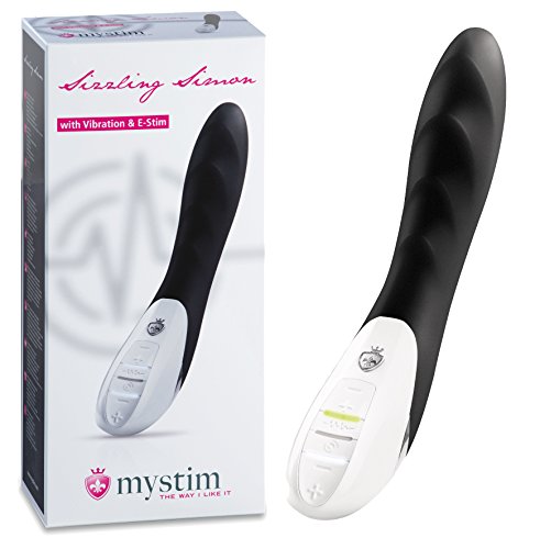 Elvibrator Sizzling Simon, vit Mystim MS46870