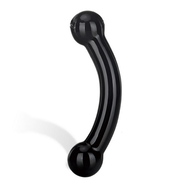 Dubbel glasdildo Bull Black Glas E25400