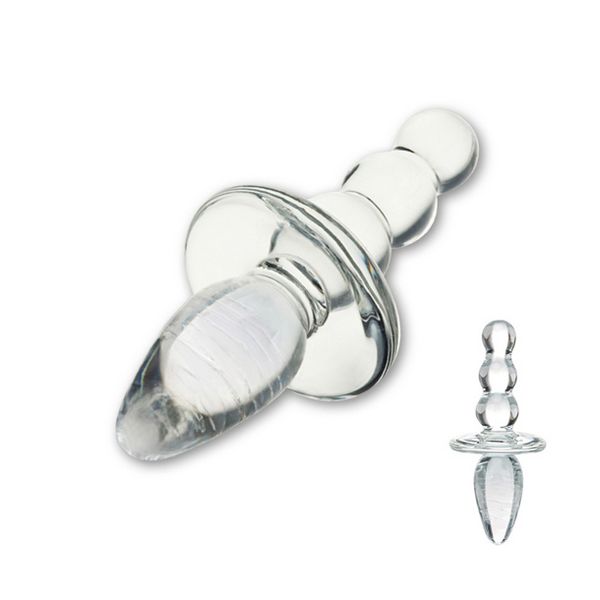 Anal glaspropp med kulor Titus Glas 62845