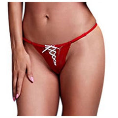 Röd Trosa Snörning Vitt Band L Baci Lingerie BW3116-REDL