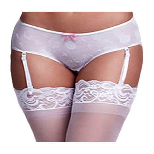 Vit Ros Grenlös Boyshort Trosa XL Baci Lingerie BW3122-WHTXL