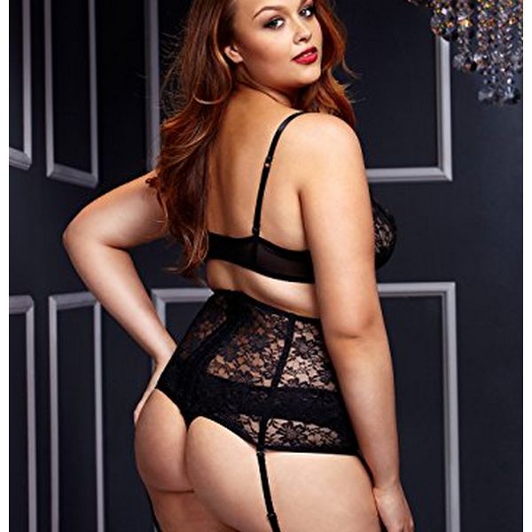 Spetsbehå & Cincher & Trosor Set Queen Size Baci Lingerie BW3100