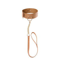 Maze Halsband med koppel Brun Bijoux Indiscrets 11123