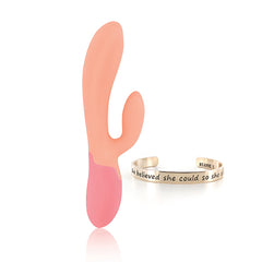 Kaninvibrator Essentials Xena, persikafärgad & korallröd Rianne S E26361