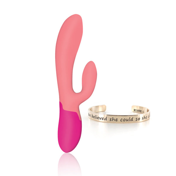 Kaninvibrator Essentials Xena, korallröd & skär Rianne S E26362
