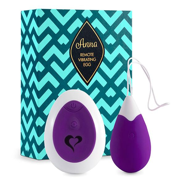 Anna Vibrating Egg Remote Deep Purple FeelzToys 72916